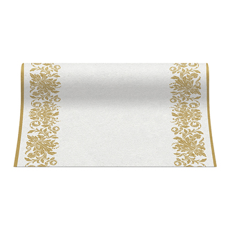 Středový pás AIRLAID  40 cm x 24 m Golden ornament