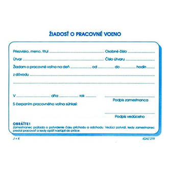 Žádost o volno A6 - 100 listů
