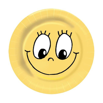 Talíře papírové 23 cm Smiley 10ks