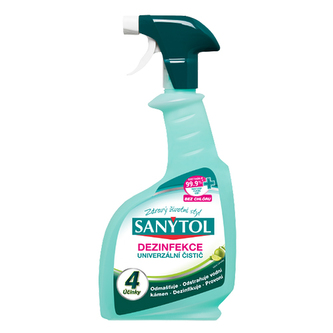 SANYTOL Limetka 4 účinky univerzálny dezinfekčný čistiaci prostriedok rozprašovač 500 ml