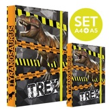 Box na sešity SET A4+A5 Tyranosaurus