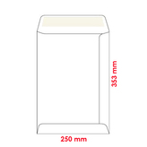 Obálky B4 250 x 353 mm tašky ofset, samolepicí, 250 KS / BAL