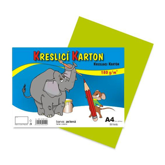 Výkres školní A4 180g / 50 list. zelený