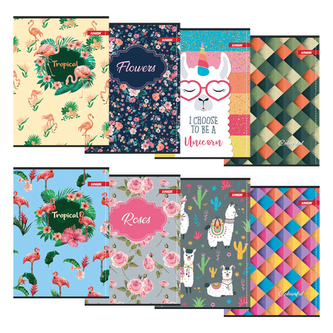 Sešit A4 linkovaný 444, 40 listový - design D