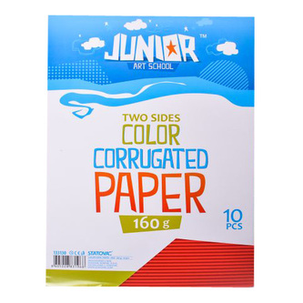 Dekorační papír A4 10 ks červený vlnkový 160 g