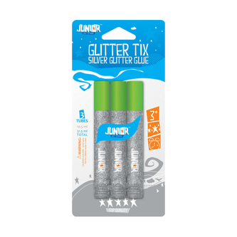 Lepidlo glitter 3 ks stříbrné