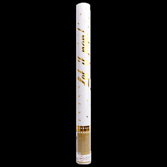 Vystřelovací konfety zlaté, foliové  - 60 cm - Amscan