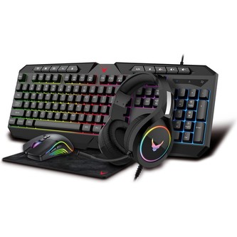 Omega VARR SQUAD herní set 4v1 klávesnice, sluchátka, myš a podložka