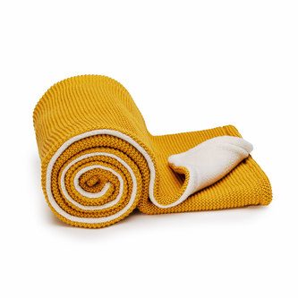 T-TOMI Pletená deka WARM Mustard waves T-TOMI Pletená deka WARM Mustard waves