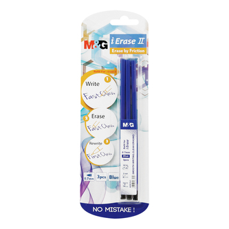 Náplň Gumovací M & G iErase Frixion II 0,7 mm / 3 ks - modrá