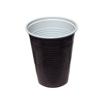Pohár kávový hnědo-bílý 0,2 l, 100 ks