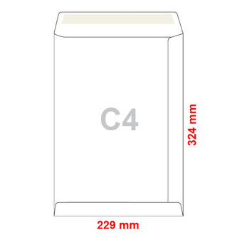Obálky C4 229x324 mm tašky ofset samolepicí