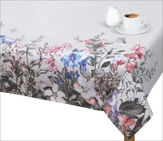 Ubrus BĚHOUN - luční kvítí na šedé - 40x140 cm Ubrus BĚHOUN - luční kvítí na šedé - 40x140 cm