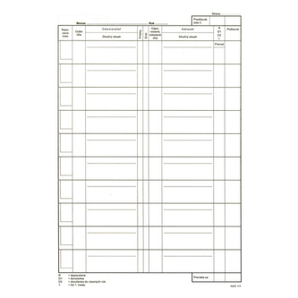 Kniha došlé a odeslané pošty A4, tvrdá vazba (113)