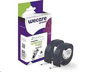 WECARE ARMOR páska pro DYMO S0721530, černá/průhledná, 2 mm x 12mm x 4m
