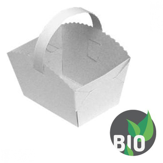 Svatební košíčky s ouškem 10 x 8 x 6 cm (50 ks v bal.)