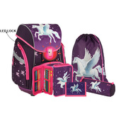 Školní aktovka - 6-dílný set, PRO LIGHT PREMIUM 3D Horse, LED
