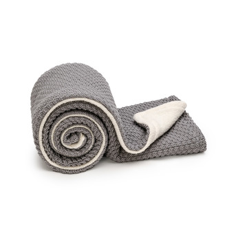 T-TOMI Pletená deka WARM Cloud grey T-TOMI Pletená deka WARM Cloud grey