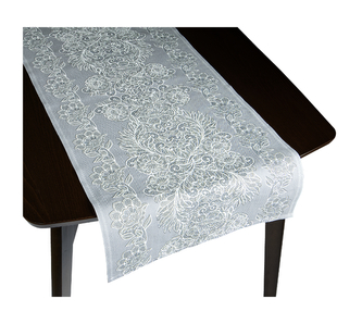 Ubrus BĚHOUN - šedá krajka - 50x180 cm Ubrus BĚHOUN - šedá krajka - 50x180 cm