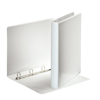 Kroužkový pořadač, s průhlednými kapsami, bílá, 4 D kroužky, 35 mm, A4, PP, ESSELTE