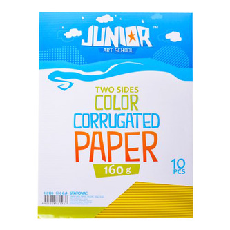 Dekorační papír A4 10 ks žlutý vlnkový 160 g