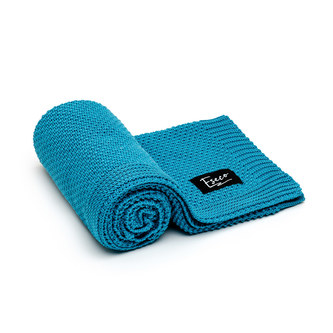 ESECO Pletená deka Petrol blue