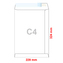 Obálky C4 229x324 mm tašky ofset, samolepicí krycí páska