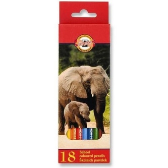 Koh-i-noor pastelky školní Zvířata sada 18 ks