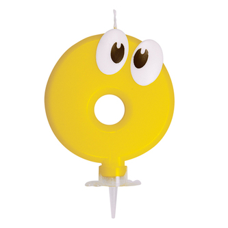 Číslová sviečka so stojančekom "0", 80 mm, 1ks