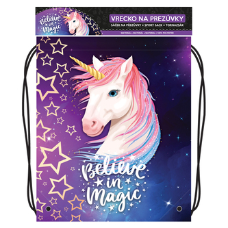 Vrecko na prezuvky s potlačou - Seria 5 - Believe in Magic