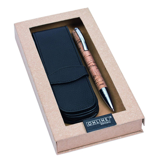 Pero guľôčkové ONLINE Vision Korok, čierna M náplň + kožené puzdro