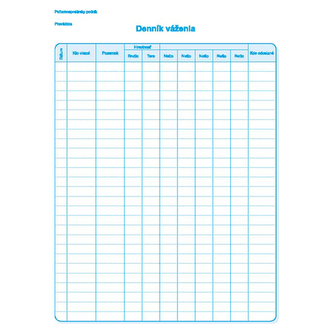 Deník vážení A4, 100 listů (286)