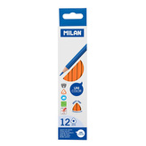 Pastelky MILAN Ergo Grip trojhranné, Orange