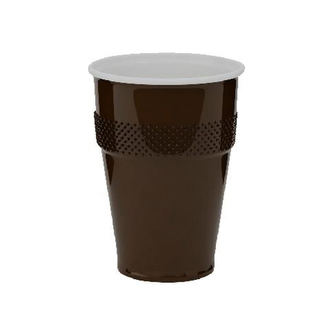 Automatový pohár hnědo-bílý 0,15 l / prům. 70 mm, bal. 100 ks