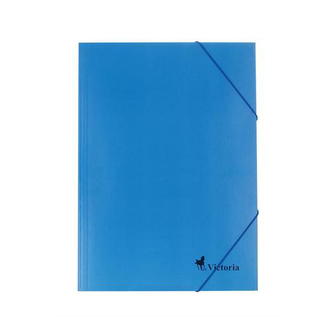 Deska s gumičkou, kartonová A4, VICTORIA, modrá