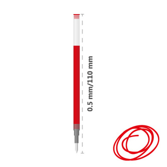 Náplň do gelového pera, červená, 0,27mm, pro pera se stiskacím mechanismem, PILOT