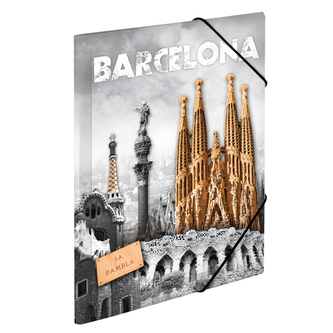 Deska s gumičkou PP A4 Barcelona