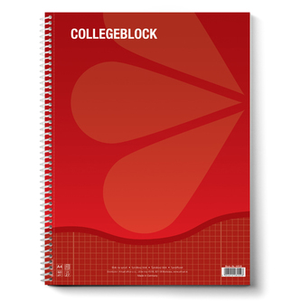 Blok A4 College spirálový s boční spirálou čtverečkovaný 80 L
