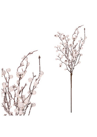 Větev s bílými jeřabinami. Cena za 1ks.