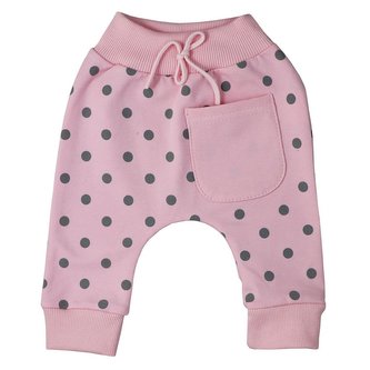 Kojenecké tepláčky Koala Dots růžová - velikost 68 (4-6m)