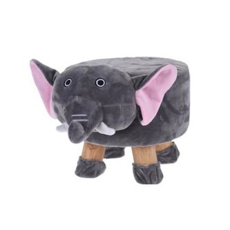Stolička Homestyling dětská plyšová 44 x 28 cm Slon