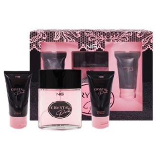 NG Dárková dámská sada eau de parfum 100ml, sprchový gel, tělové mléko 50 ml, Crystal pink