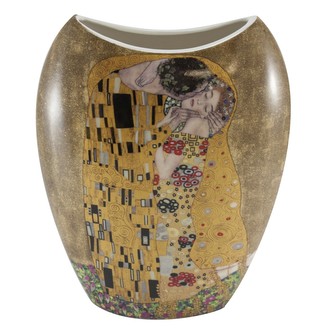 HOME ELEMENTS Váza 20 cm, Klimt, Polibek zlatý