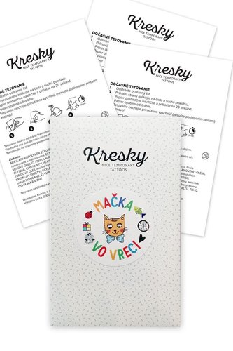 Kresky dočasné tetování - Kočka v kapse