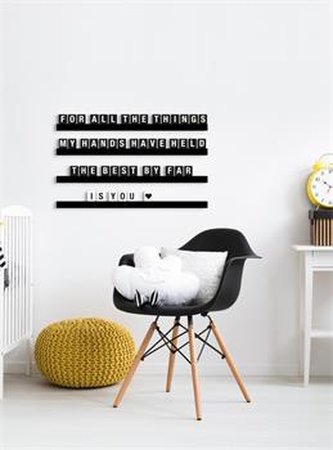 Lišta Securit nápisová LETTER SHELF s písmeny a čísly, Black