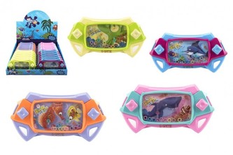 Vodní hra mořský svět plast hlavolam 17cm 4 barvy 24ks v boxu