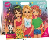 Besties omalovánky se samolepkami, 25 omalovánek 35x26cm, 1arch samolepek