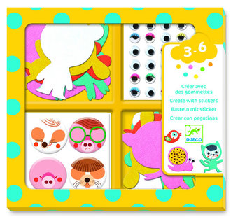 Djeco Samolepkový set roztomilá zvířátka