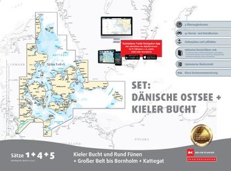 Sportbootkarten Satz 1, 4 und 5   Set: Dänische Ostsee und Kieler Bucht (Ausgabe 2023)