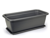 Plastový truhlík Natura 410x186 mm s podmiskou, antracit